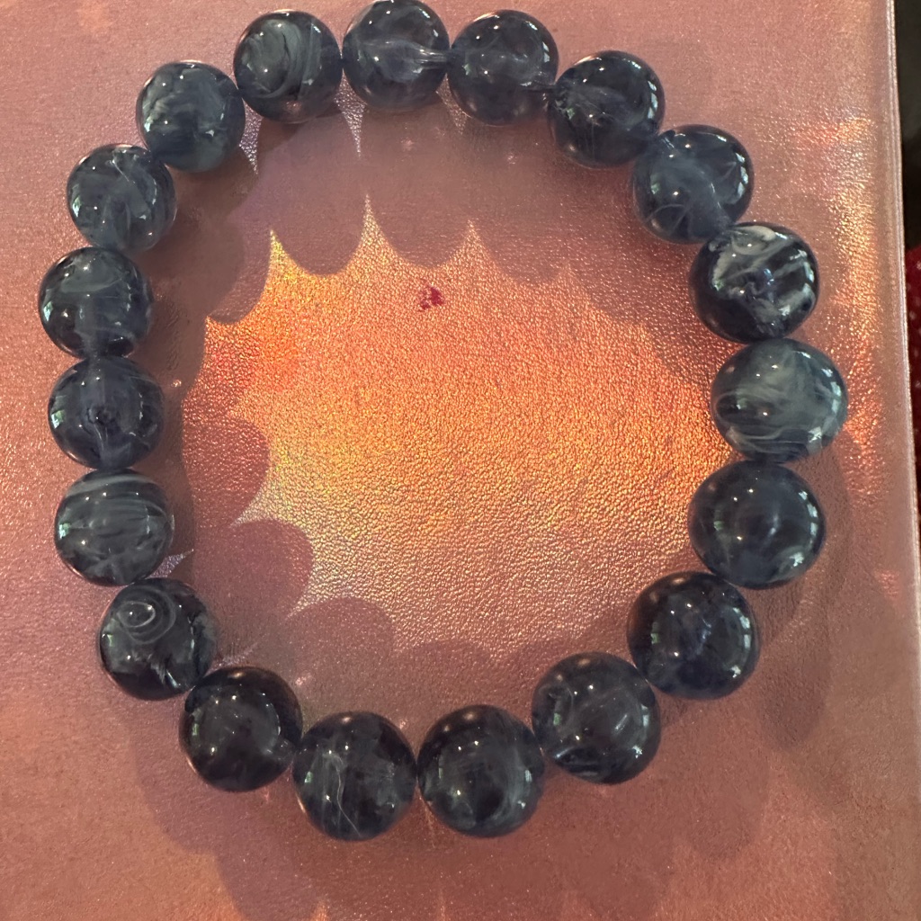 Blue Elastic Beaded Bracelet Jewelry